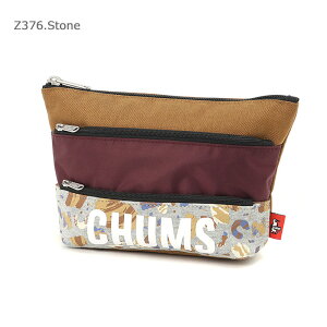 CHUMS `X Tricolor 3 Pocket Pouch Sweat Nylon gR[3|Pbg|[`XEFbgiC CH60-3879