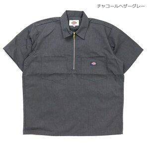 Dickies �f�B�b�L�[�Y �V���c SS HALF ZIP SHIRT 56 �V���[�g�X���[�u �n�[�t�W�b�v�V���c 56 DC2045