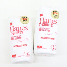 HANES ヘインズ Japan Fit 2P V-NECK T-SHIRTS WHITE ジャパンフィット 2P VネックTシャツ ホワイト H5315