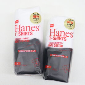 HANES ヘインズ Japan Fit 2P CREW NECK T-SHIRTS WHITE ジャパンフィット 2P VネックTシャツ ホワイト ブラック H5325