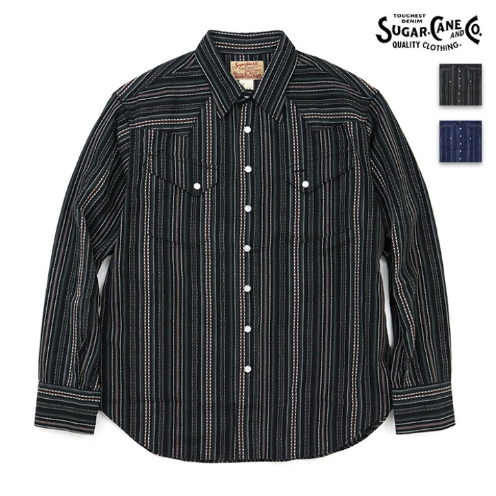 楽天市場】SUGAR CANE シュガーケーン シャツ INDIGO DOBBY WESTERN 
