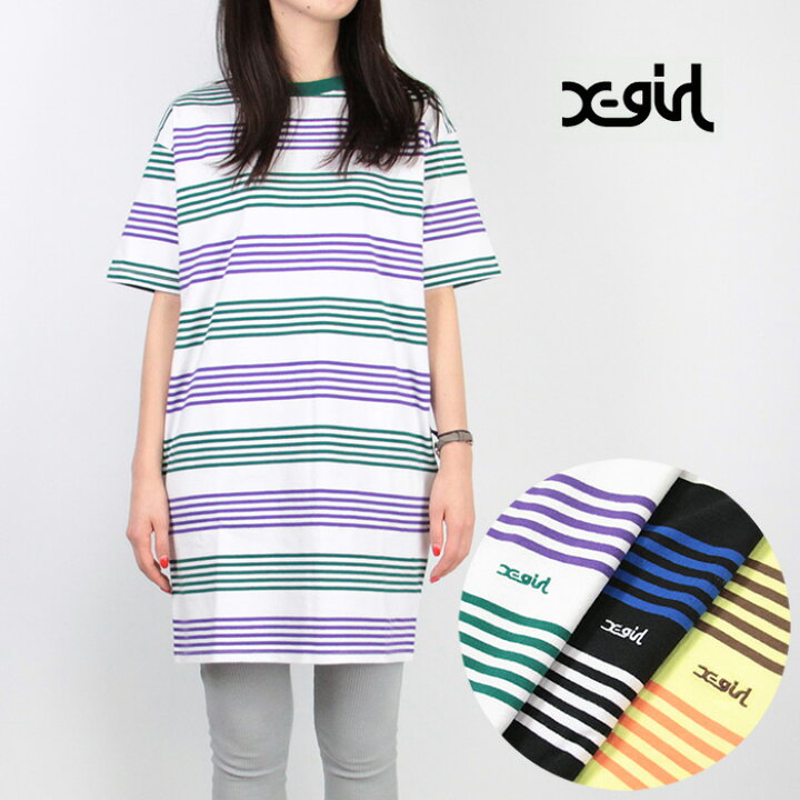 楽天市場 30 Off X Girl エックスガール レディース Striped H S Tee Dress Matsuya 楽天市場店