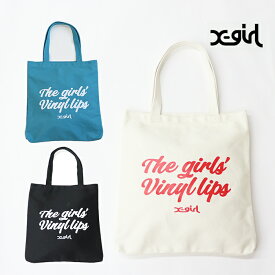 X-girl エックスガール VINYL LIP FACE CANVAS TOTE BAG キャンバストートバッグ 105232053005