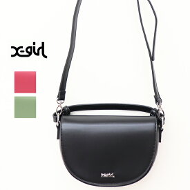X-girl エックスガール FAUX LEATHER HALF MOON SHOULDER BAG 2WAYバッグ 105241053006