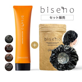 【半額クーポン！マラソン限定】【白髪染め＋ヘアキャップ】白髪染め トリートメント 白髪染め 女性用 トリートメント ノンジアミン 女性 白髪染 敏感肌 メンズ カラートリートメント 白髪染め biseno ビセノ 150g ヘアキャップ