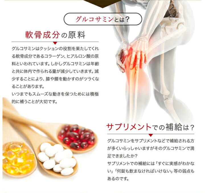 腰 関節 痛み  つらい  II型コラーゲン プロテオグリカン 膝  日本全国 送料無料 ゆうパケット  サプリ グルコサミン コンドロイチン