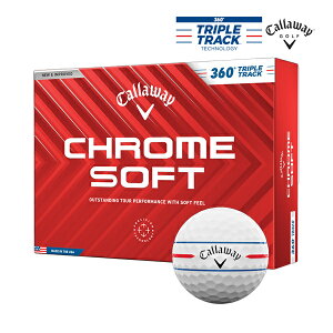 LEFC N\tg 360° gvgbN {[ 1_[X(12) Callaway CHROME SOFT 360° TRIPLE TRACK GOLF BALL CS360TT 24EB
