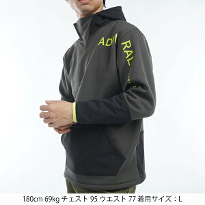 アドミラル ゴルフ ウエア メンズ パーカー ADMA465 ロゴハイブリッド Admiral Golf 長袖 M L LL 3L 軽量 保温 ブラウン カーキ 25W ASR SAL 秋冬