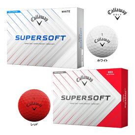 新作 キャロウェイ ゴルフ スーパー ソフト ボール SUPER SOFT BALL 25年モデル 1ダース 12球入り ホワイト レッド Callaway GOLF 25B