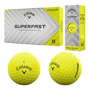 �V�� �L�����E�F�C �S���t �X�[�p�[ �t�@�X�g �{�[�� SUPER FAST BALL 25�N���f�� 15������ �z���C�g ���b�h �C�G���[ Callaway GOLF 25B