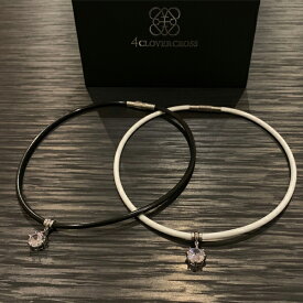 4クローバークロス ネックレス ONEクリアダイヤモデル ツアープロ愛用品 スポーツネックレス 4clovercross 天然ミネラル 自然療法 軽量 ペンダント ゴルフ 25ET