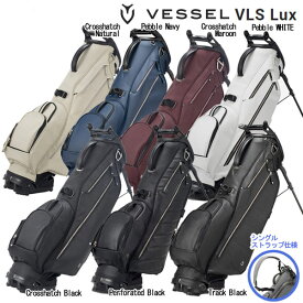 ◎♪【23年継続モデル】ベゼル メンズ VLS LUX スタンド キャディバッグ 7530221 シングルストラップ (Men's) VESSEL ヴェゼル