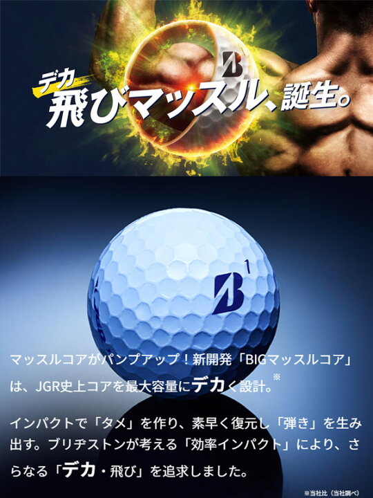 楽天市場】【23年モデル】ブリヂストンゴルフ ゴルフボール JGR 1  