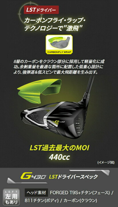 楽天市場】♪【特注】【23年継続モデル】ピン G430 LST ドライバー [ジ 