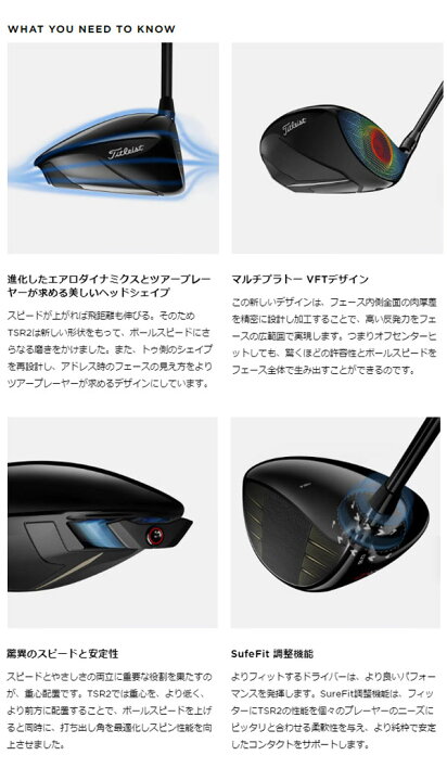 楽天市場】♪【22年モデル】 タイトリスト TSR2 ドライバー [TSP 310 
