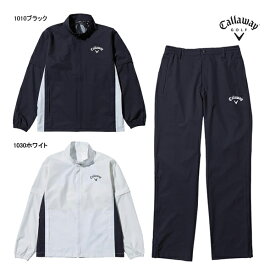 キャロウェイ ゴルフ メンズ レインウエア セットアップ C25989100 Callaway GOLF SIMPLE RAIN 雨具 定番 ホワイト ブラック レイン 雨 梅雨 25E