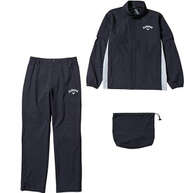 キャロウェイ ゴルフ メンズ レインウエア セットアップ C25989100 Callaway GOLF SIMPLE RAIN 雨具 定番 ホワイト ブラック レイン 雨 梅雨 25E