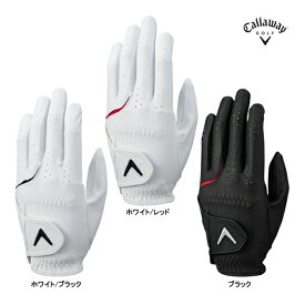 キャロウェイ ゴルフ メンズ グローブ オールウェザー 24 JM Callaway Golf 左手 右利き All Weather Glove 21 22 23 24 25 26 cm ホワイト レッド 25E TKY