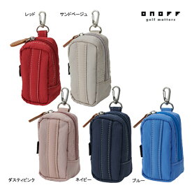 オノフ ゴルフ レディース ボールケース OA1722 Ball Case ONOFF GOLF ベルト フック ループ 3WAY アースカラー ベージュ レッド ブルー ネイビー ピンク 25ET