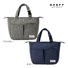 オノフ ゴルフ ラウンドバッグ OA2125 ONOFF Round Bag 杢調シリーズ グレー ネイビー 耐久 撥水 収納 ポケット 保温保冷 ペットボトルホルダー ラウンド 25ET