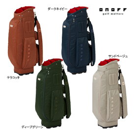 オノフ ゴルフ キャディバッグ OB0424 ONOFF GOLF Caddie Bag CB 9型 ナイロンツイルシリーズ カジュアル 安定感 スクエアボトム 6分割 上品 消臭 抗菌 25ET