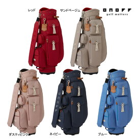 オノフ ゴルフ レディース キャディバッグ OB0722 (Lady's) Caddie Bag CB ONOFF GOLF アースカラー ベージュ レッド ブルー ネイビー ピンク グリーン 25ET