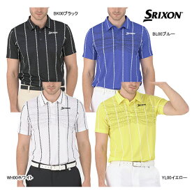 【2024 S/S】スリクソン メンズ パネルストライププリントシャツ RGMXJA15 SRIXON デサント DESCENTE