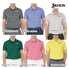 【2024 S/S】スリクソン メンズ メッシュボーダープリントシャツ RGMXJA16 SRIXON デサント DESCENTE