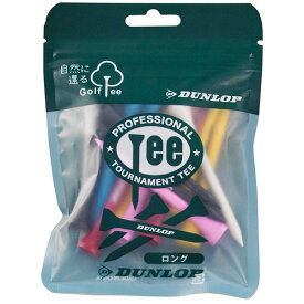 ダンロップ ゴルフ ロングティ GGF-02603 DUNLOP GOLF 竹 ティー 耐久性 折れにくい 70mm 15本 ブラック レッド イエロー ホワイト ブルー ピンク 25ET YPP