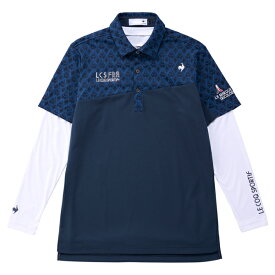 【2024 S/S】ルコック ゴルフ メンズ インナー付き半袖シャツ QGMXJA00W le coq sportif GOLF