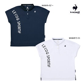 □【2024 S/S】【レディース】ルコック ゴルフ ちび襟半袖シャツ QGWXJA17 le coq sportif GOLF