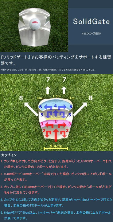 楽天市場】♪【世界一難しい？？ パター練習器具】 ベノック ソリッド 