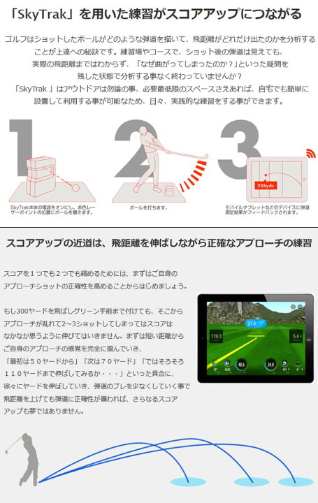 楽天市場】♪スカイトラック ゴルフ弾道測定器 (スカイトラック本体+ 