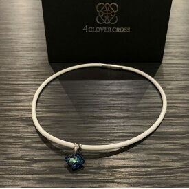 4クローバークロス ネックレス スポーツモデル バミューダブルーSQUAREモデル 4clovercross 天然ミネラル鉱石 自然療法 軽量 ペンダント ゴルフ 25ETn