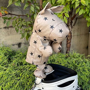 4クローバークロス パンドル ヘッドカバー【 Star pandle Beige made by S.D 】Premium Headcover pandle 4clovercross