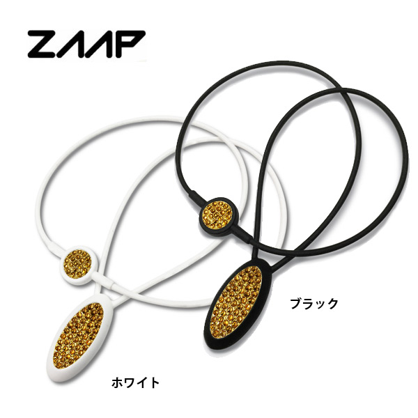 【23年継続モデル】ZAAP ザップ プレミアムネックレスーSV ゴールド スワロフスキー 電磁波防止 シリコンネックレス ZAAP PREMIUM NECKLACE：Japan Net Golf