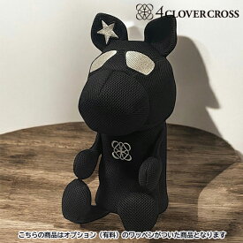 4クローバークロス パンドル ヘッドカバー【 ブラック メッシュ生地 カスタマイズ商品 - made by S.D】pandle 4clovercross 手作り 25ET
