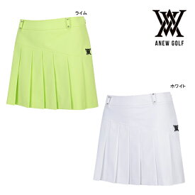 ♪【24年モデル】アニューゴルフ AGESWSQ02 ウィメンズロゴバンドプリーツスカート ANEW GOLF W LOGO BAND POINT PLEATS SQ