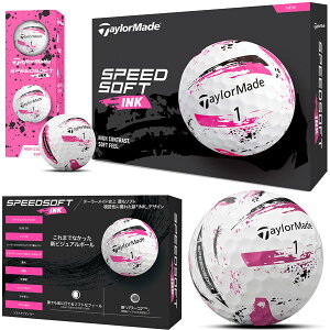 �e�[���[���C�h �S���t�{�[�� SpeedSoft INK Red/Green/Blue/Pink 1�_�[�X(12��) TaylorMade GOLF �X�s�[�h�\�t�g �C���N �O���[��/���b�h/�u���[/�s���N 25EB