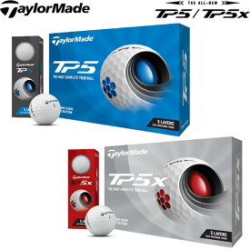 ◎【23年継続モデル】テーラーメイド ゴルフボール TP5 / TP5x (ホワイト) 1ダース(12球) TaylorMade ティーピーファイブ エックス