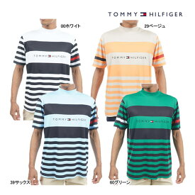 ■【2023 S/S】トミーヒルフィガー ゴルフ メンズ ランダムボーダー モックネック シャツ THMA306 (Men's) TOMMY HILFIGER GOLF