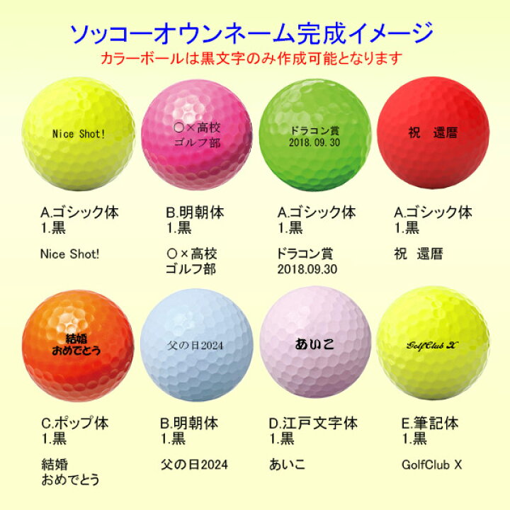 楽天市場】名入れ ゴルフボール ソッコーオウンネーム タイトリスト 