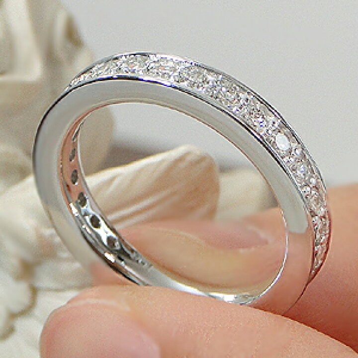 楽天市場】Pt900【1.0ct】フチあり ダイヤモンド フルエタニティリング 