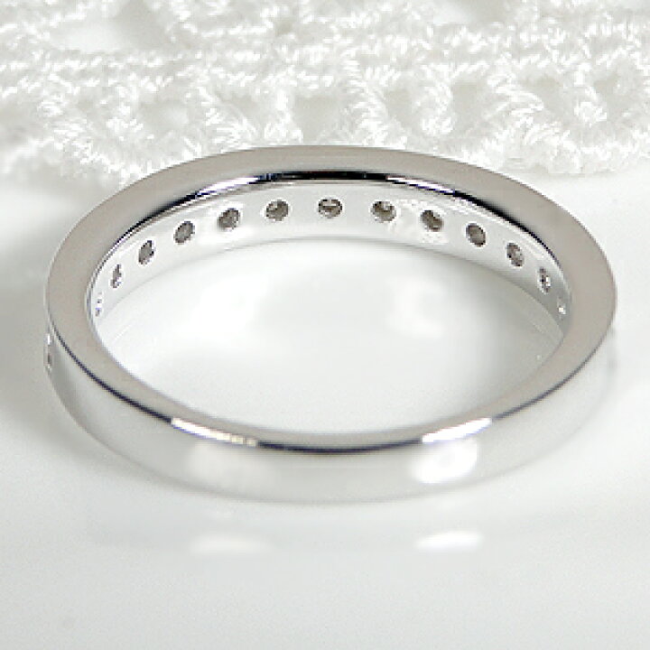 楽天市場】Pt900【0.6ct】フチあり ダイヤモンド エタニティリング 