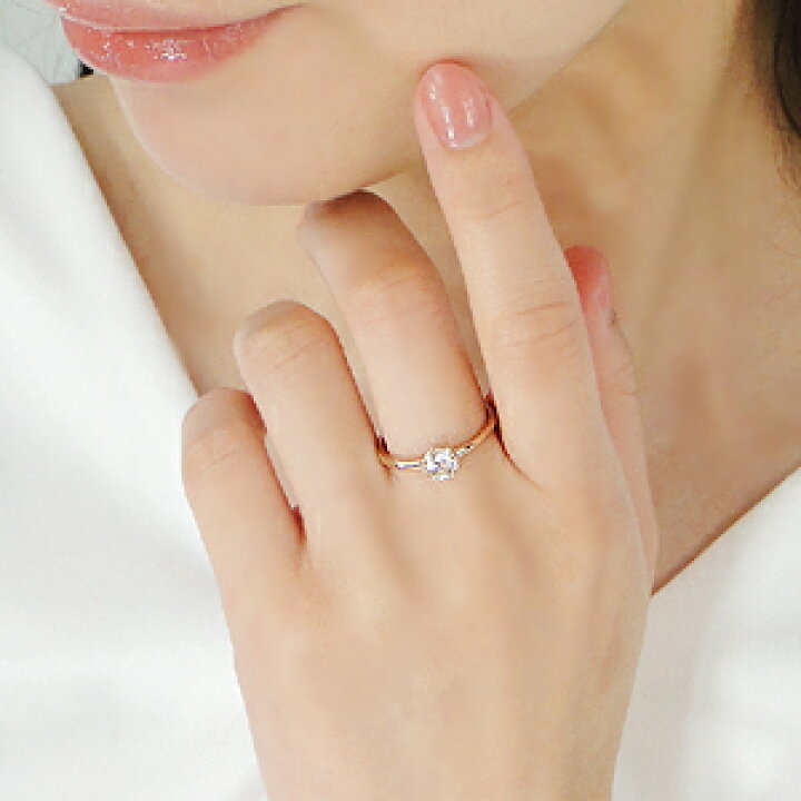 楽天市場】K18PG【0.18ct】ローズカットダイヤモンド クレセント 