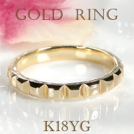 K18YG カット 地金リング【送料無料】【代引手数料無料】【品質保証書】18金 イエローゴールド リング 指輪 地金のみ クラシカル ゴールドリング 人気 誕生日 ギフト プレゼント 重ねづけ レディース ムク テクスチャー　宝石なし カットリング おしゃれ