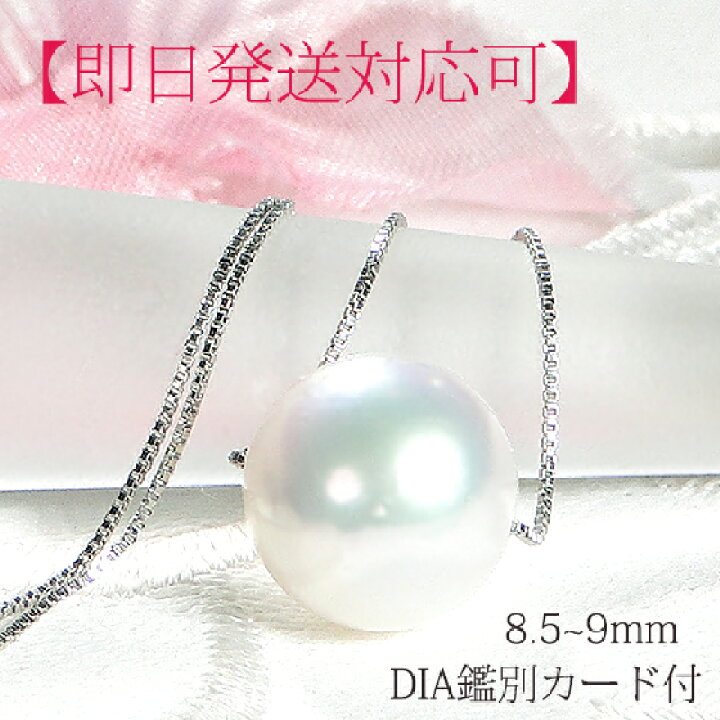 楽天市場】【即日発送対応可】Pt850 アコヤパール ネックレス 【8.5 