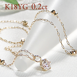 楽天市場】K18YG【0.20ct】一粒ダイヤモンド プチネックレス スライド