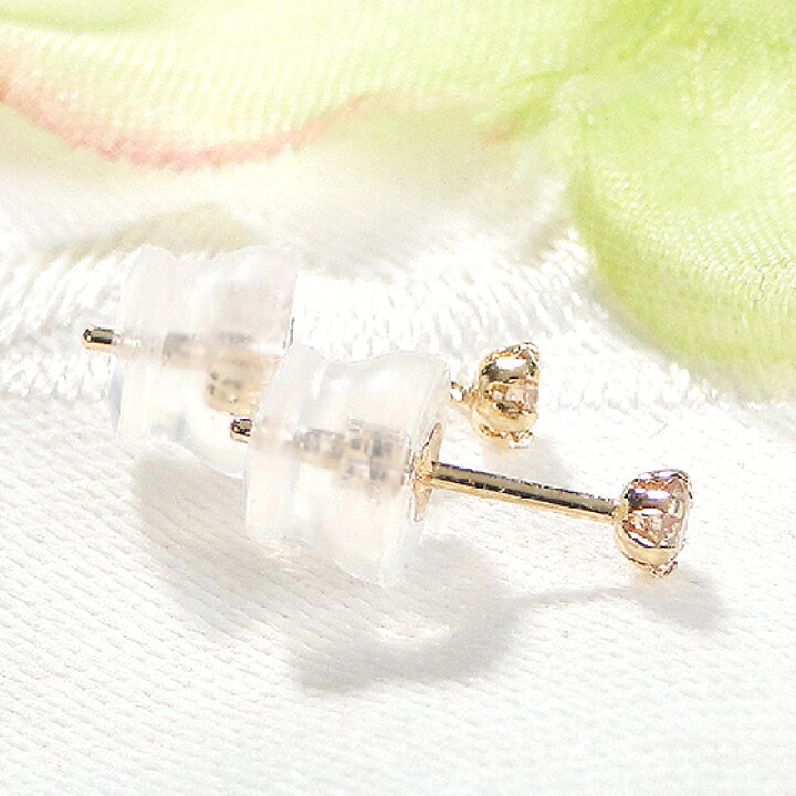 楽天市場】K18YG【0.10ct】【H&C】 一粒ダイヤモンド スタッドピアス 