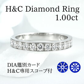 Pt950【1.0ct】フチありH＆C ダイヤモンド エタニティリング【送料無料】【代引手数料無料】【品質保証書】1カラット プラチナ ダイヤモンドリング 人気 ダイヤ エタニティ 指輪 レディース ジュエリー 豪華 贈り物 重ね着け H＆C